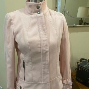 Chicos Pastel Baby Pink Zipper Moto Jacket